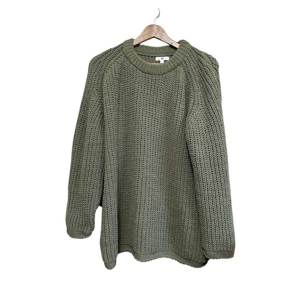 BP Nordstrom Oversized Chunky Knit Sweater Green Lichen‎ XL